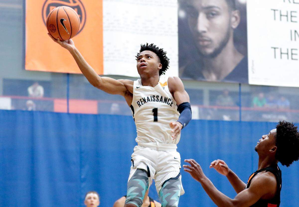 Jalen Lecque plays during the Peach Jam at the Riverview Park Activities Center in North Augusta.  7/12/18