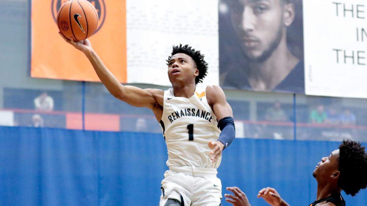 Jalen Lecque plays during the Peach Jam at the Riverview Park Activities Center in North Augusta.  7/12/18
