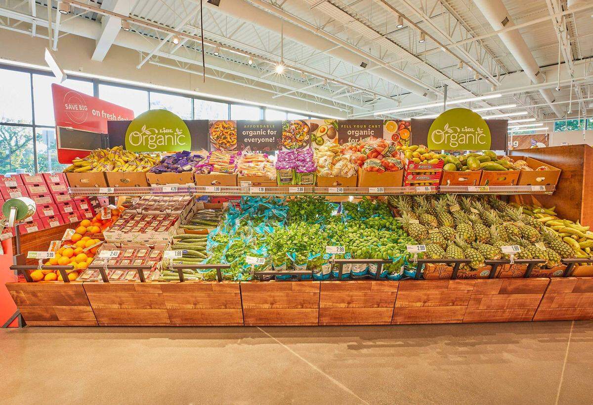 Lidl fresh produce department.