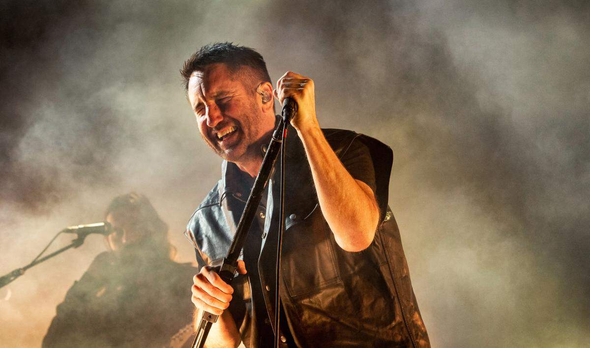 Trent Reznor and Nine Inch Nails open their 2022 U.S. tour at Raleigh, N.C.’s Red Hat Amphitheater, Thursday night, April 28, 2022.