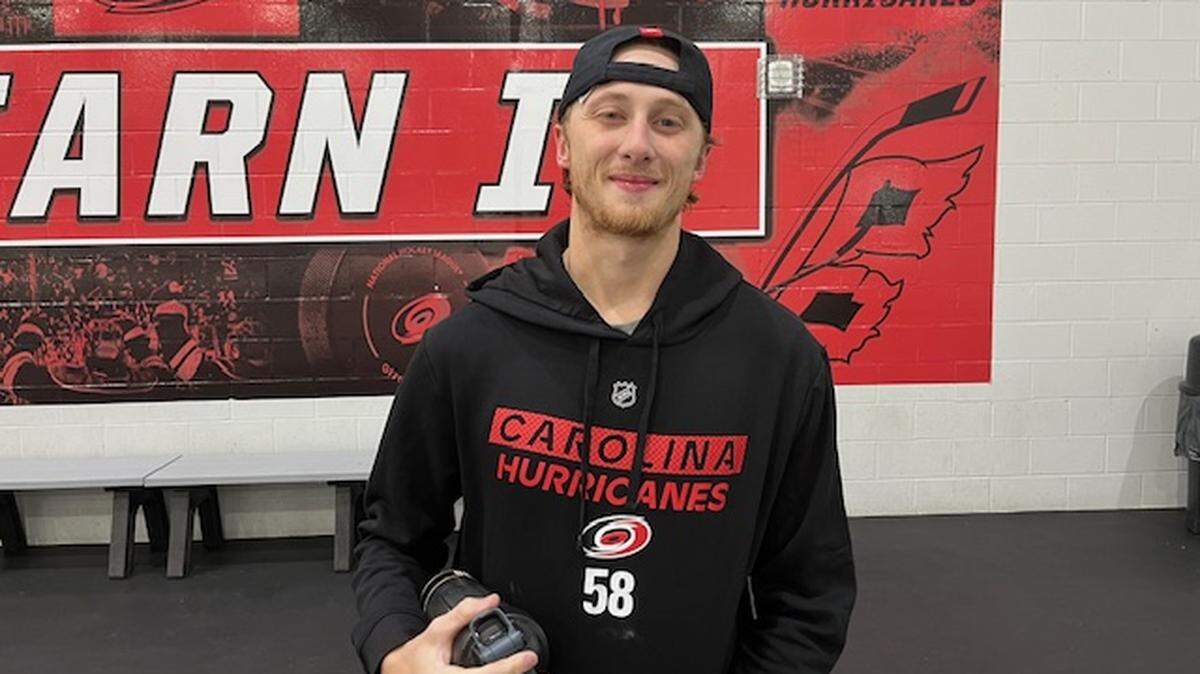 Carolina Hurricanes forward prospect Tyler Weiss of Raleigh prepares for trip to Florida for the 2025 Prospects Showcase hosted by the Tampa Bay Lightning.