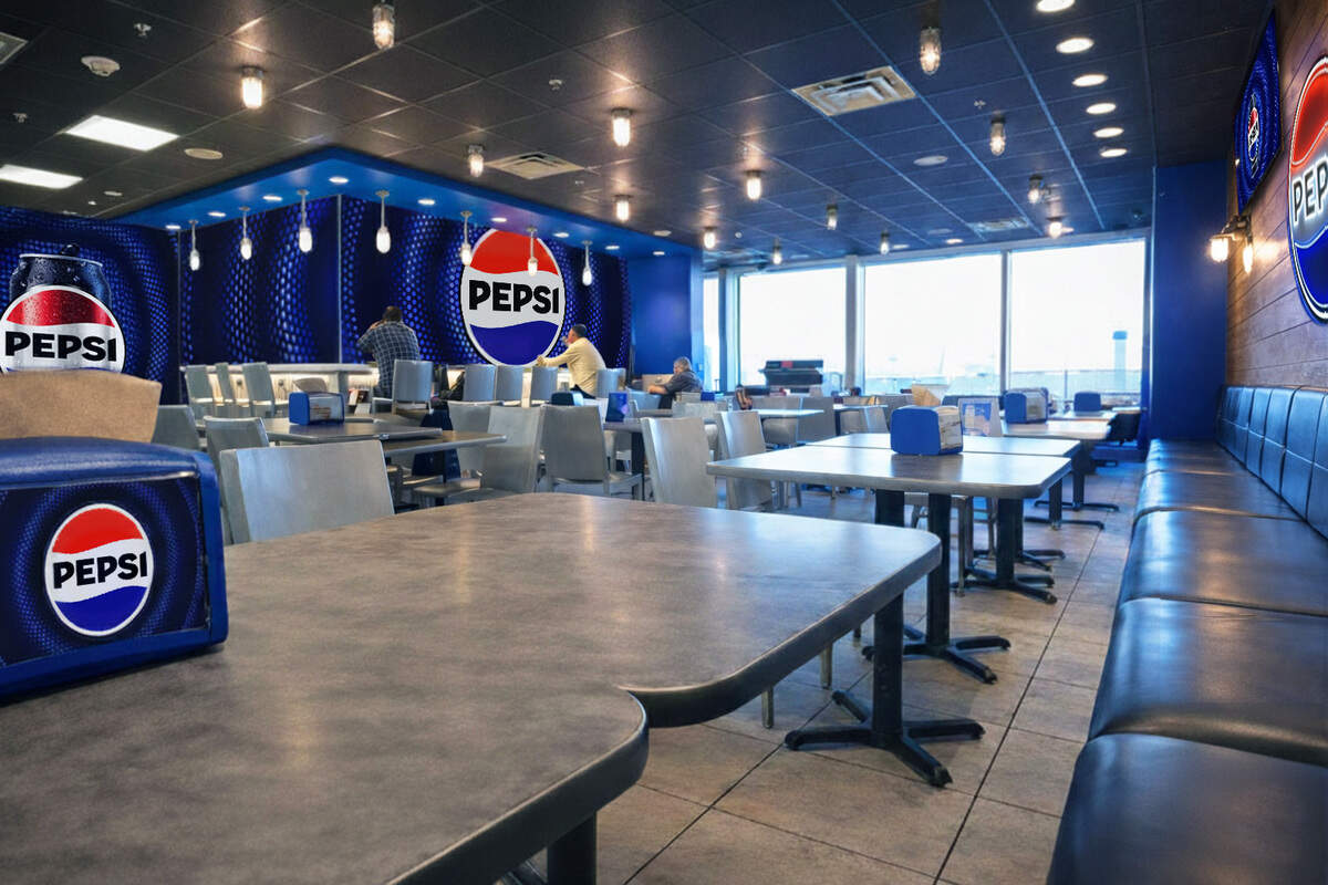 A rendering of the Pepsi customer lounge planned for Terminal 2 at Raleigh-Durham International Airport. Pepsi will buy new tables and seating before the sitting area opens later this year.