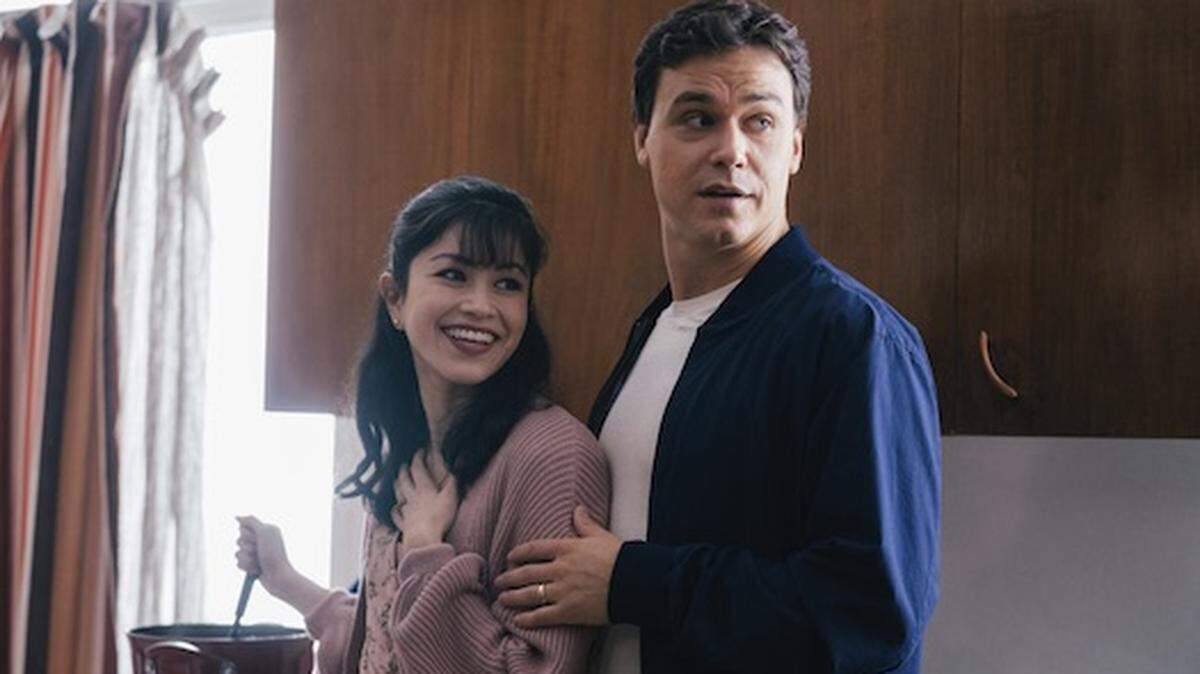 Dani Montalvo, left, as Lorena Bobbitt and Luke Humphrey as John Bobbitt in the Lifetime original movie “I Was Lorena Bobbitt.”