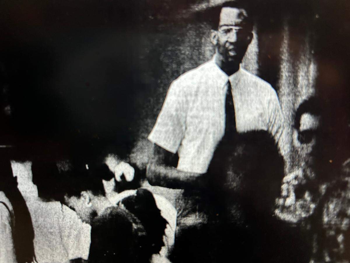 George Bell as a Wake County sheriff’s deputy in 1994 after his basketball career with Harlem Wizards