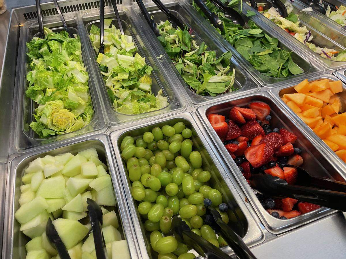 The salad bar at Carlie C’s on New Bern Avenue charges $7.99 per pound.