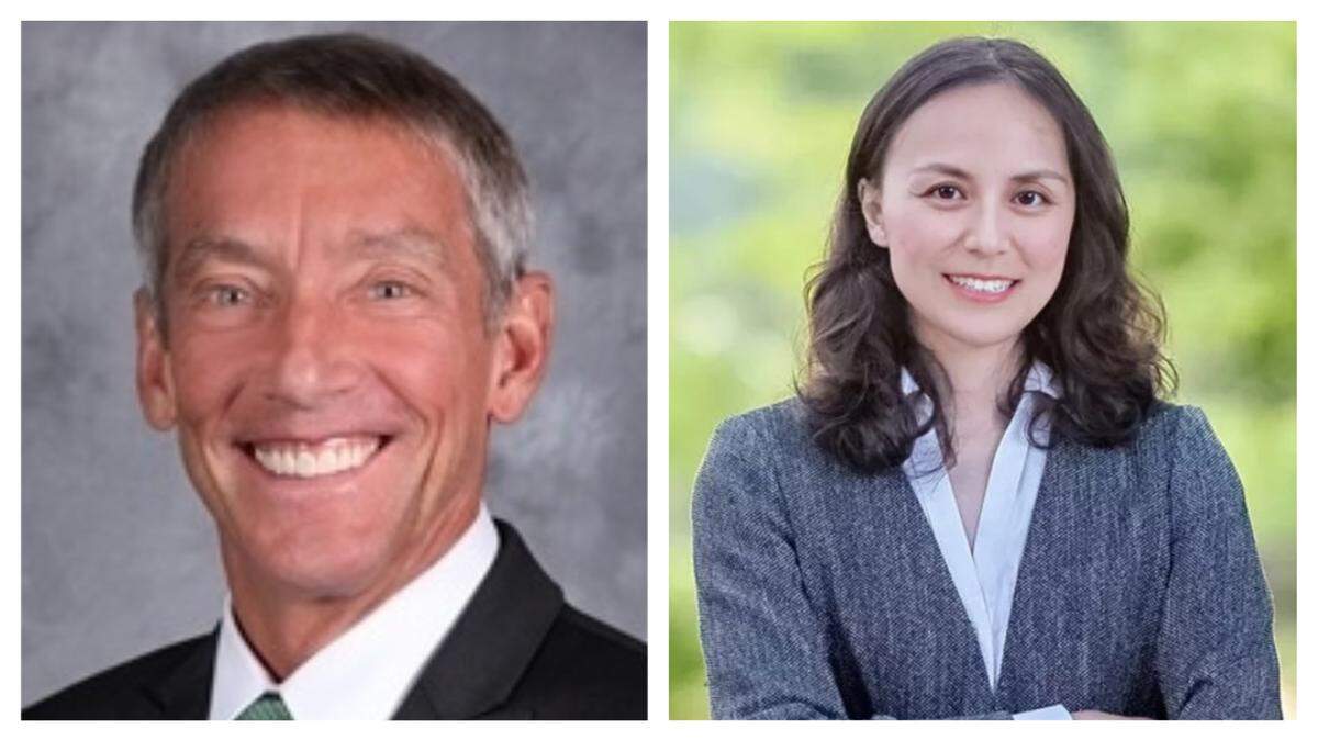 Cary Mayor Harold Weinbrecht and District D councilwoman Ya Liu (left to right), courtesy of their campaigns. Election day in Cary was Oct. 8.