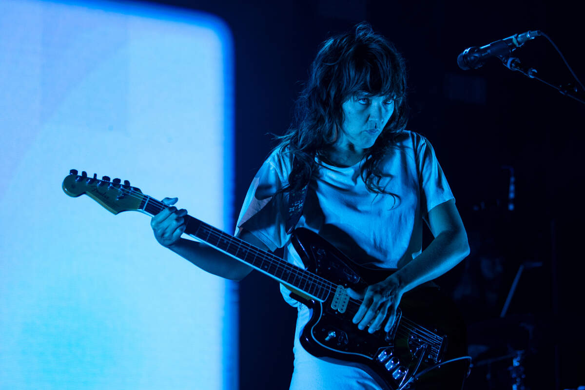 Courtney Barnett performs on the City Plaza stage at Hopscotch Music Festival, Thursday night, Sept. 8, 2022 in downtown Raleigh.