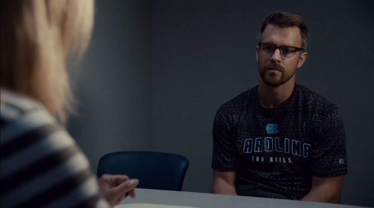 Sean Kleier as Chris Watts in the Lifetime movie “Chris Watts: Confessions of a Killer.”