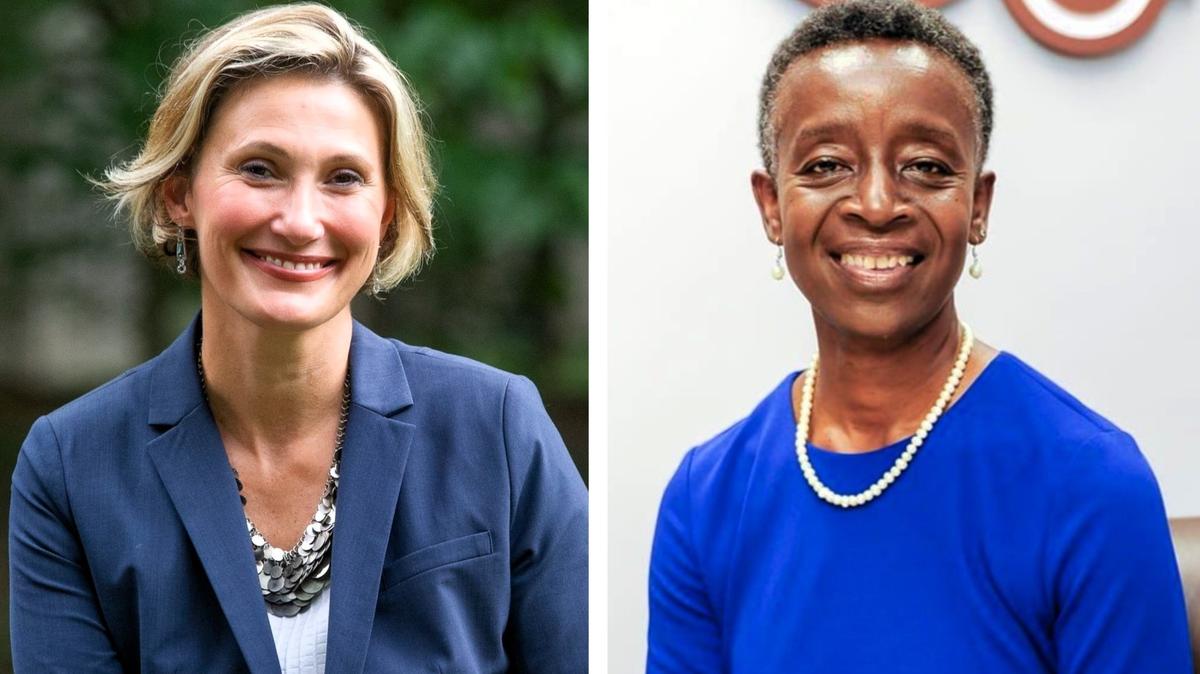 Chapel Hill Mayor Jess Anderson (at left) and Carrboro Mayor Barbara Foushee have announced they will run for another term in office in the November 2025 municipal election.