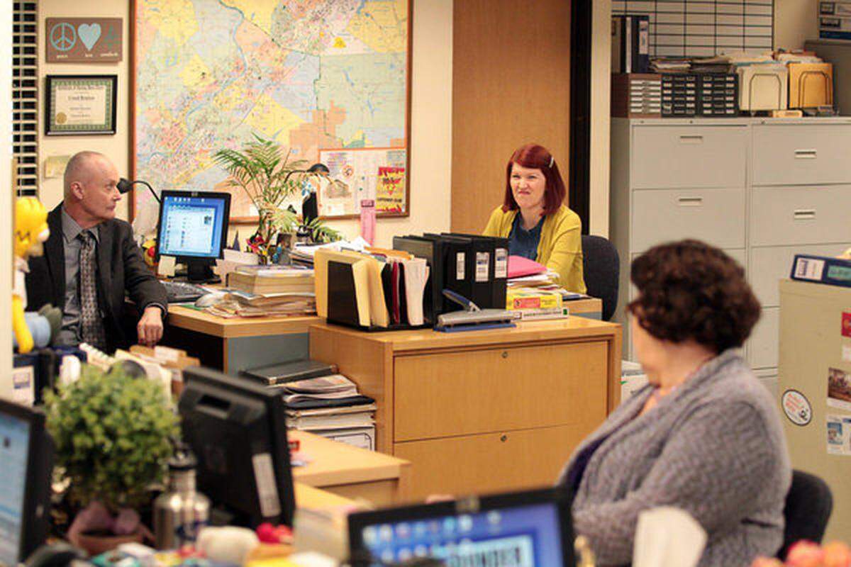 Creed Bratton, left, and Kate Flannery both starred in “The Office” and will be in Raleigh for GalaxyCon.