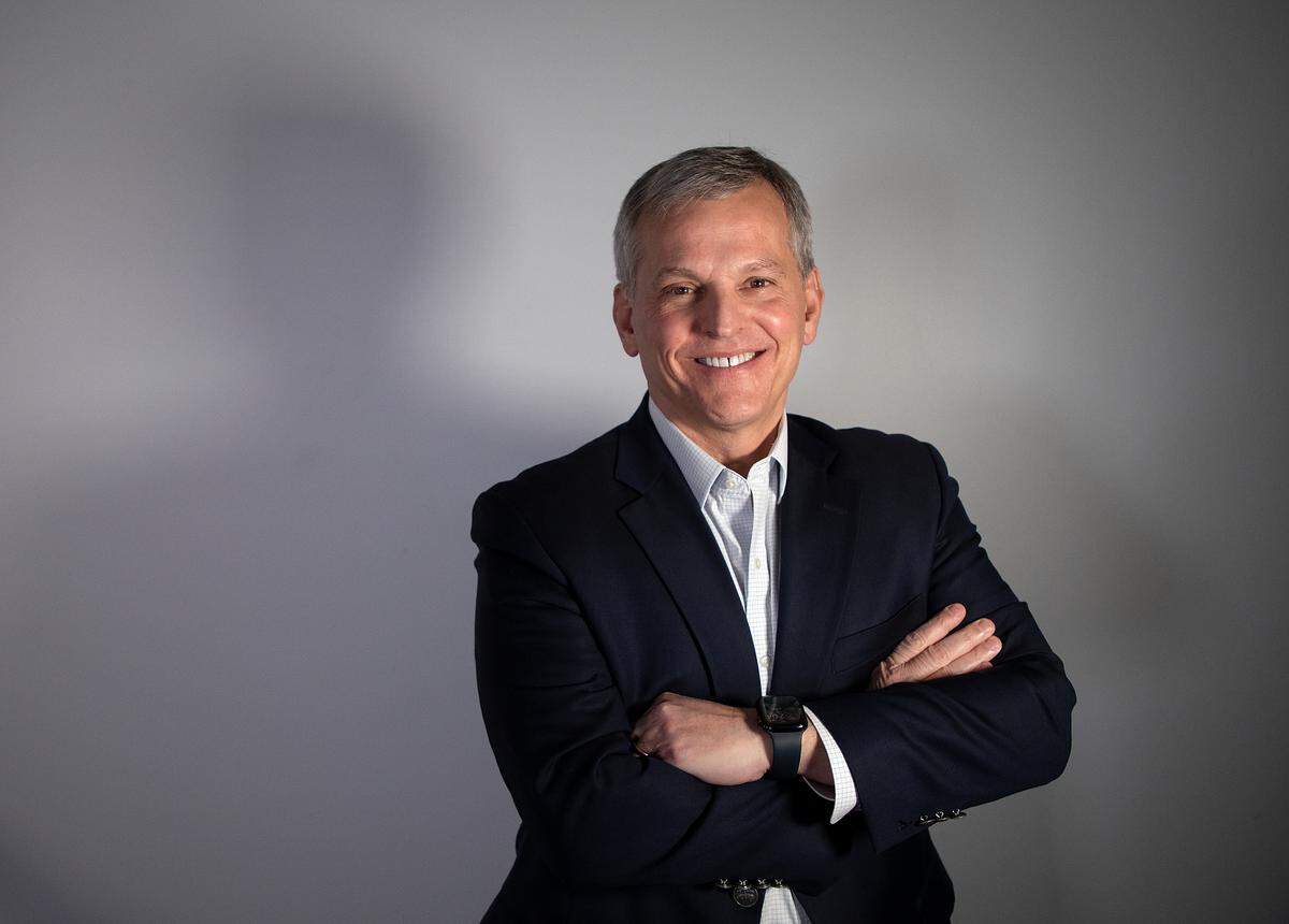 Attorney General Josh Stein, a candidate in the Democratic primary for North Carolina governor, is photographed on Friday, Dec. 15, 2023, in Raleigh, N.C.