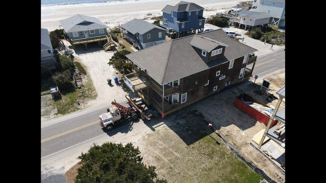 The home was moved about 8 miles up the island to a lot on 68th Street.