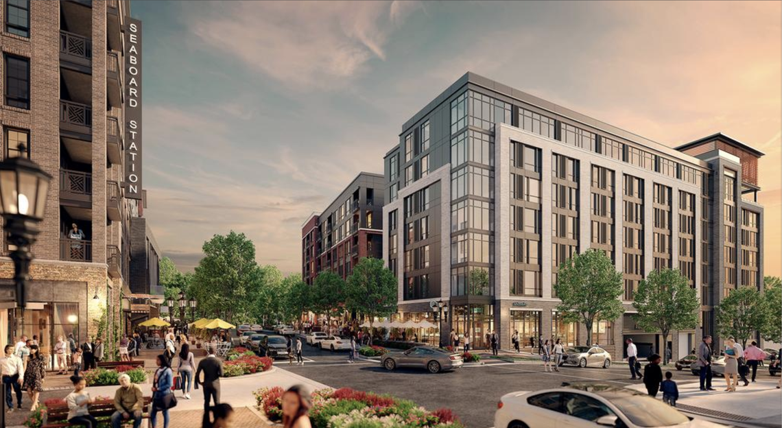 A rendering of what the newly redeveloped Seaboard Station property on West Peace Street, Raleigh, will look like when complete.