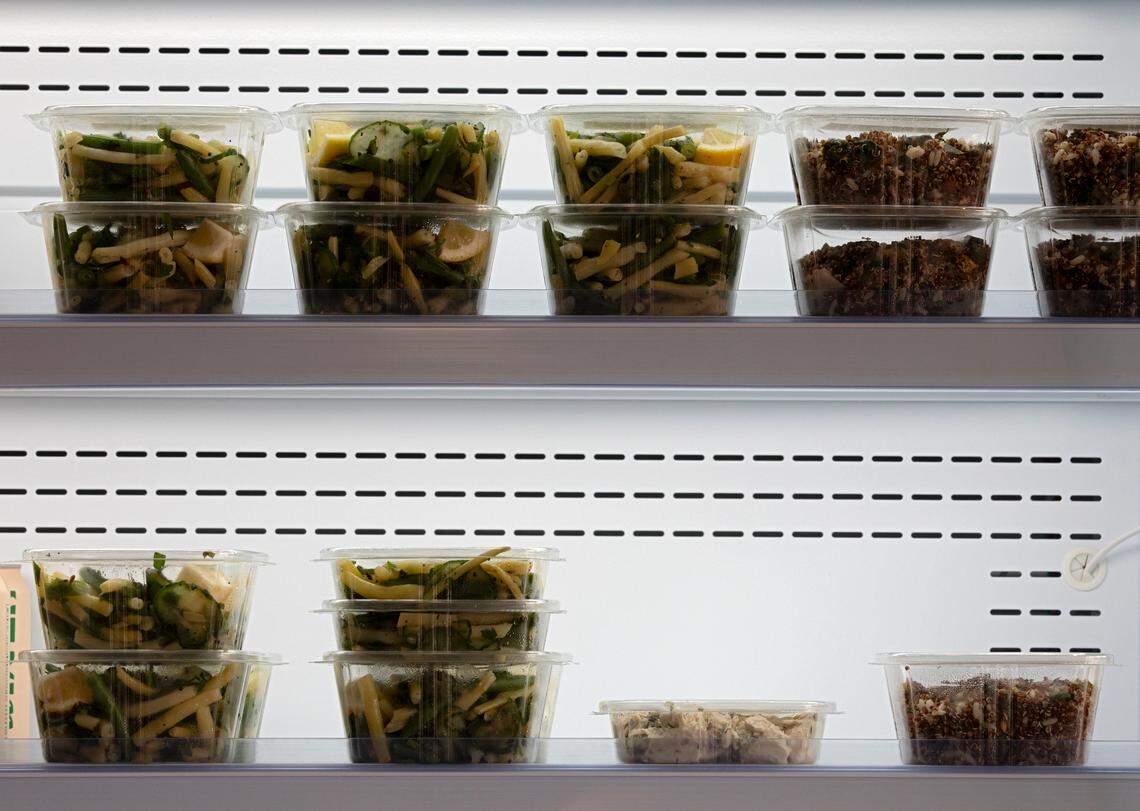 Prepared meals are seen at Redstart Takeaway on Wednesday, Aug. 28, 2024, in Durham, N.C.