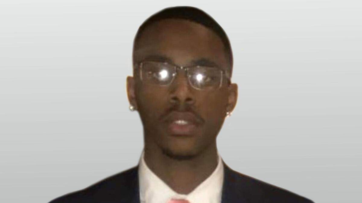 Police investigators have arrested and charged Keanan Odom Jr., 18, with the murder of Myles Amadi Gresham, 22, (above) of Upper Marlboro, Maryland, on Rose Garden Lane in April 2024.