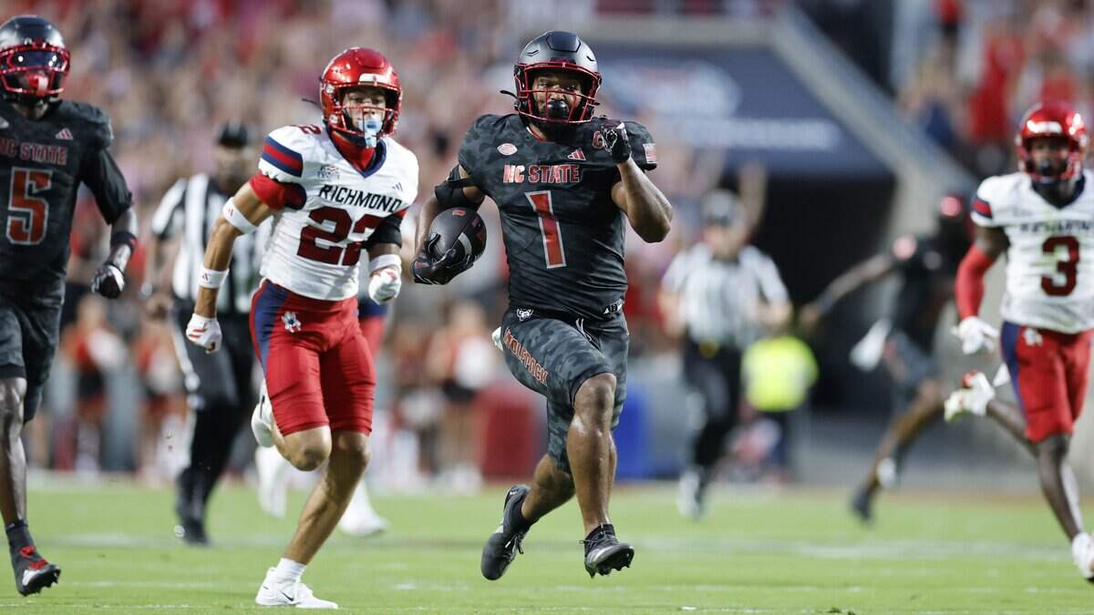 NC State battles Richmond in college football action