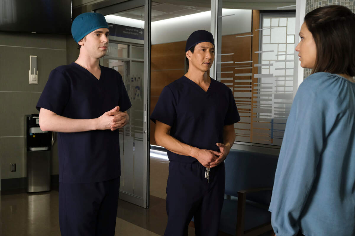 THE GOOD DOCTOR - “Waiting” – After a political protest turns violent, the team races to save two young gunshot victims on an all-new episode of “The Good Doctor,” MONDAY, APRIL 26 (10:00-11:00 p.m. EDT), on ABC. (ABC/Jeff Weddell) FREDDIE HIGHMORE, WILL YUN LEE