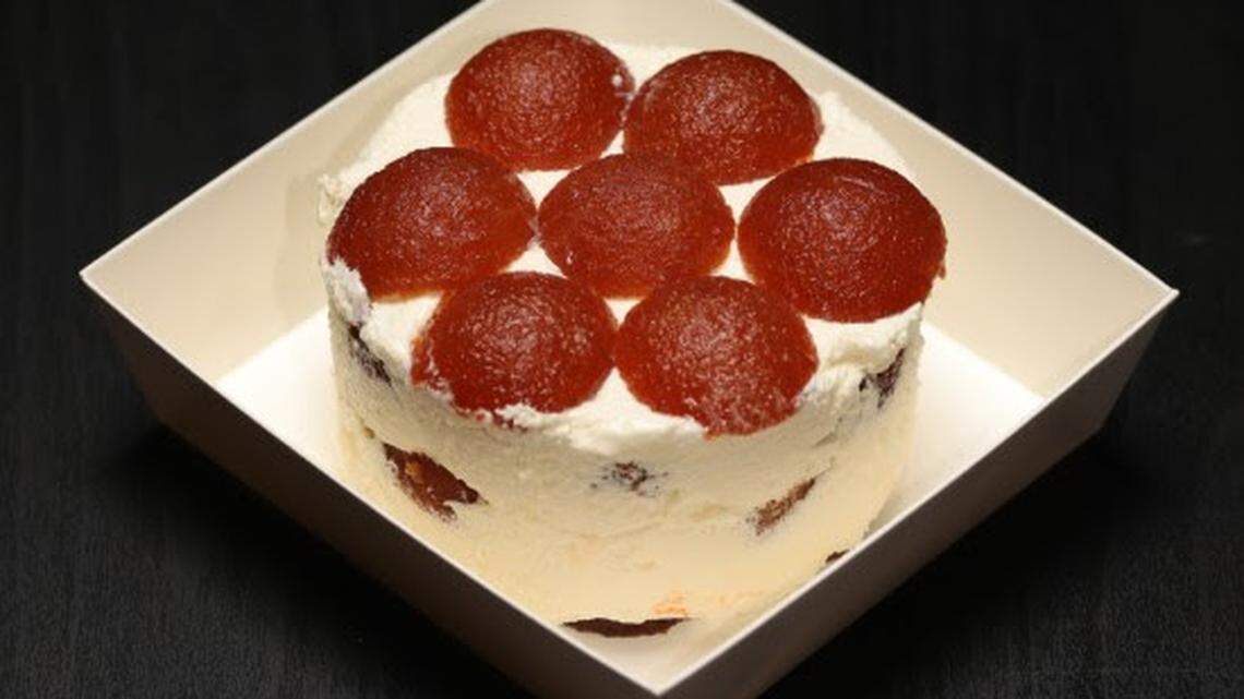 The gulab jamun cake, sold at Cary’s Cilantro Indian Cafe and the new Ammi’s bakery, is made with the traditional Indian sweet dish, gulab jamun.