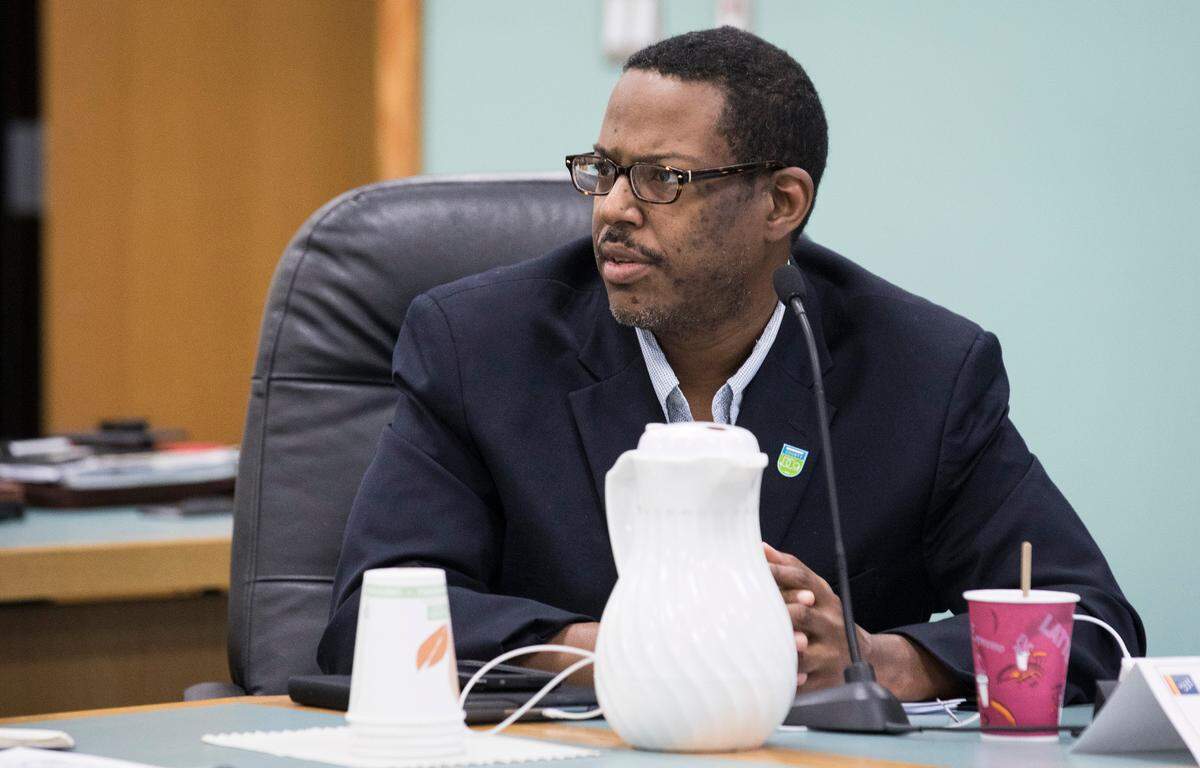 James Hill, Vice Chair of the Durham County Board of Commissioners, speaks about taking offense to part of the recommendation made by the City-County Committee on Confederate Monuments and Memorials at the City-County Joint Committee Meeting on Tuesday, Jan. 8, 2019.