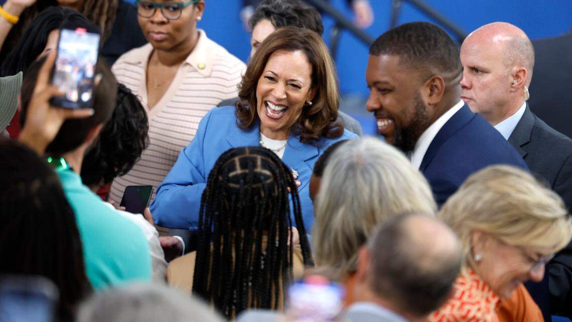 Vice President and Democratic nominee Kamala Harris, seen here in Raleigh in August, will visit Charlotte and Greensboro as part of a post-debate swing state tour.