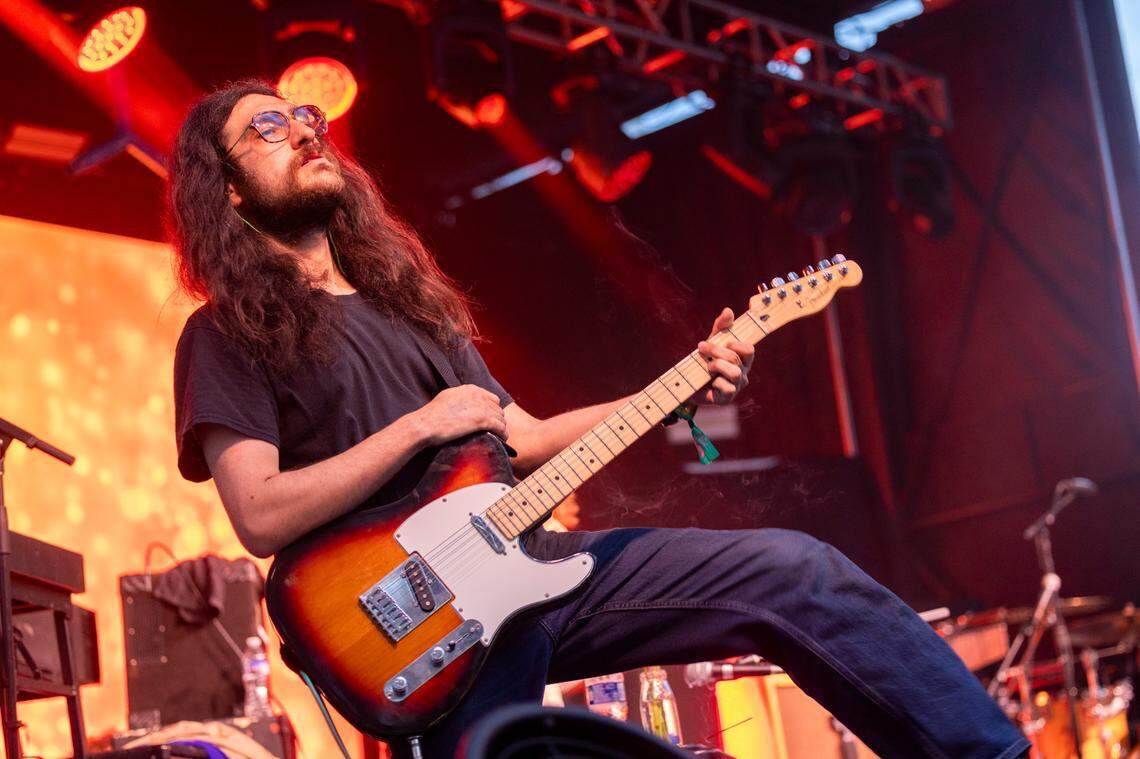 MJ Lenderman and the Wind performs at City Plaza in Raleigh during the Hopscotch Music Festival on Friday, Sept. 6, 2024.