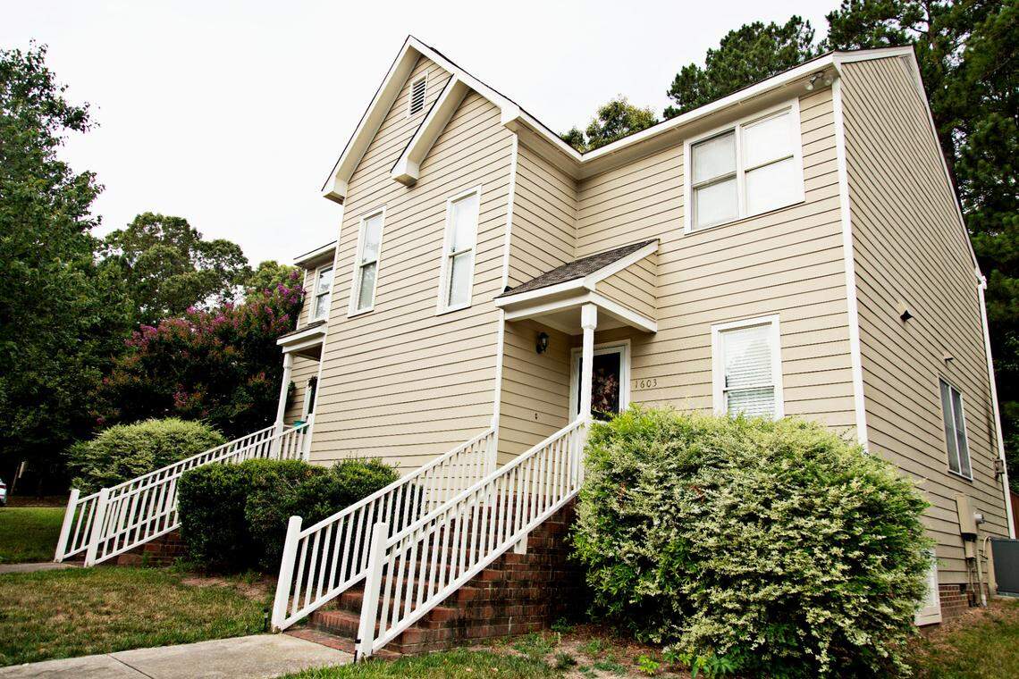 The townhouse at 1603 Oakland Hills Way in Raleigh where Jessica Price died in a bathtub.