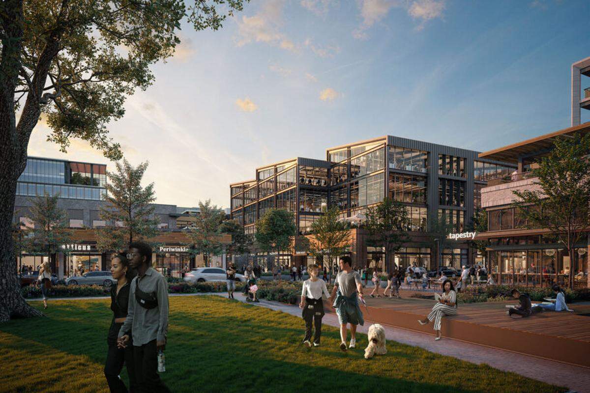 A rendering of the redeveloped Cary Towne Center named Carolina Yards and slated for completion in 2022.