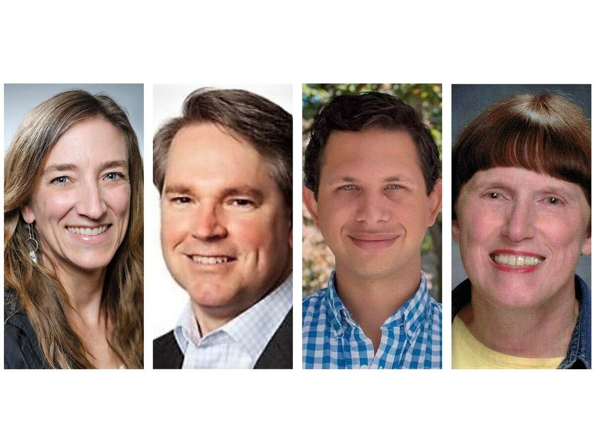 Hillsborough voters elected a new mayor and three members of the Board of Commissioners. From left, Mayor Jennifer Weaver and Board members Mark Bell, Matt Hughes and Evelyn Lloyd.