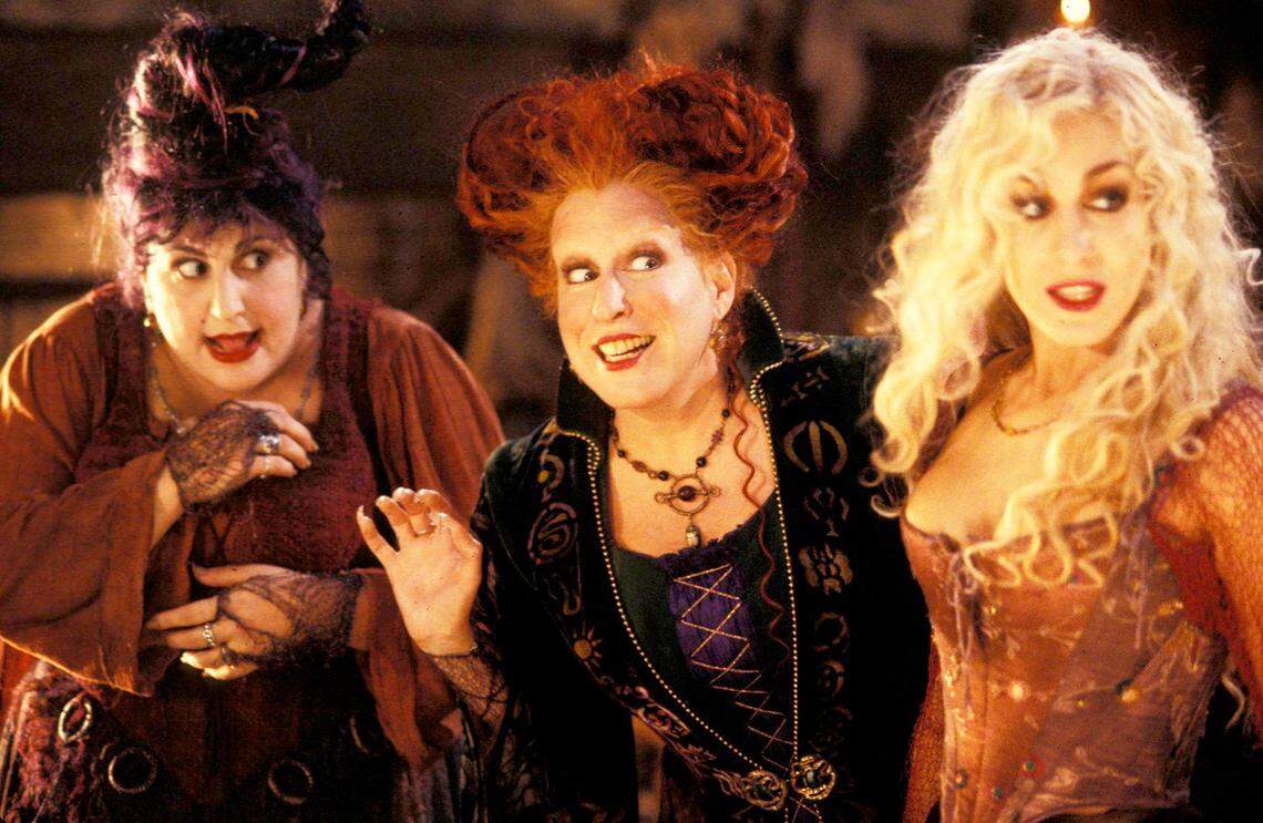 (L-R): Kathy Najimy, Bette Midler and Sarah Jessica Parker in the 1993 film “Hocus Pocus.”