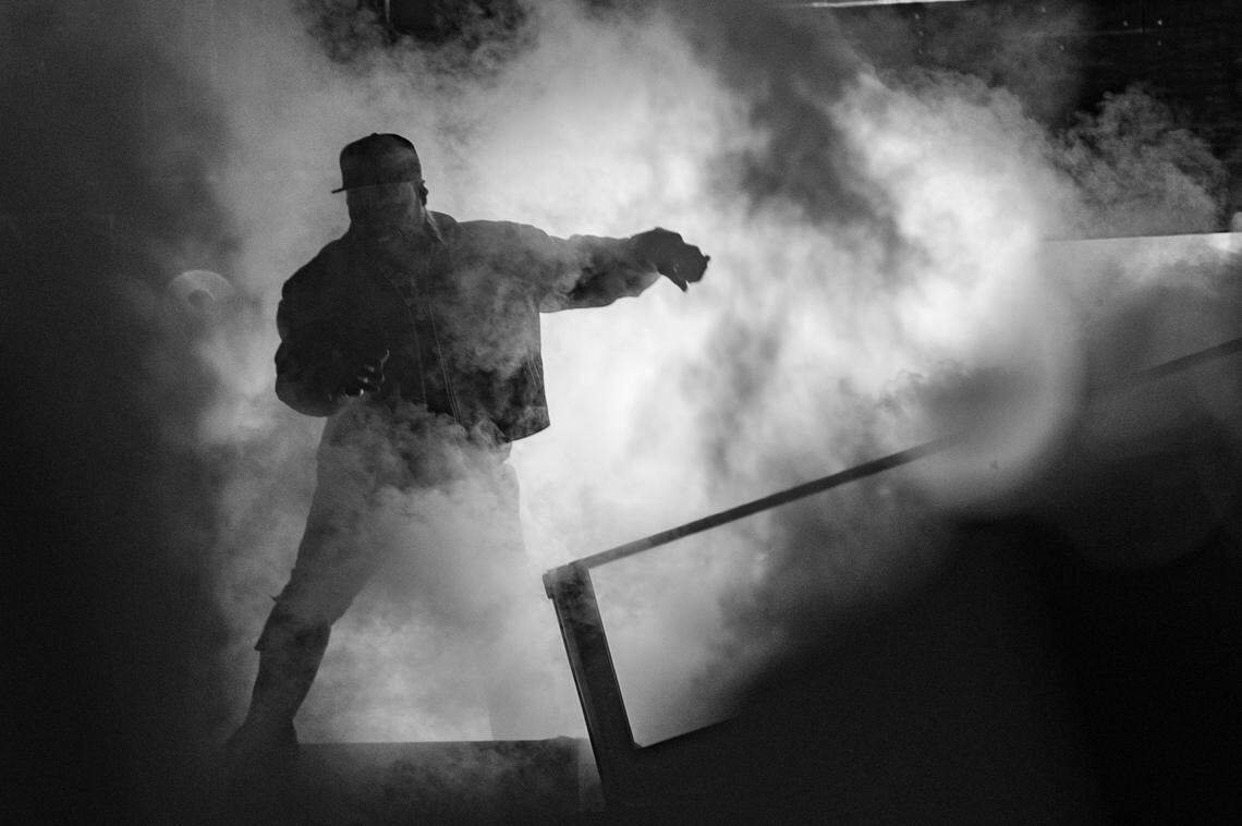 50 Cent performs at the first day of Dreamville Music Festival in Dix Park in Raleigh, NC on Saturday, April 6, 2024.