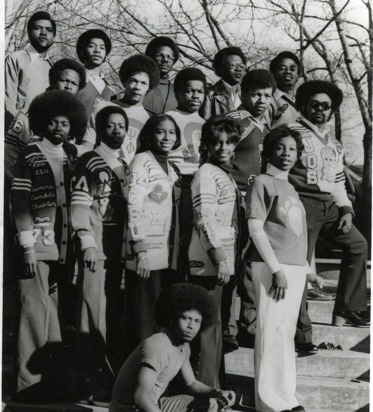 Members of Greek organizations on the campus of Johnson C. Smith University