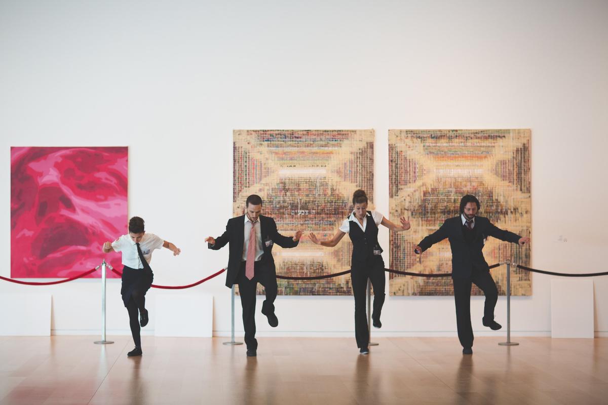 Dana Ruttenberg Dance Group performs the interactive “Naba 2.0,” created by Israeli-born choreographer Dana Ruttenberg and offering audiences in this ADF debut a gallery tour with four dancers dressed as museum guards.