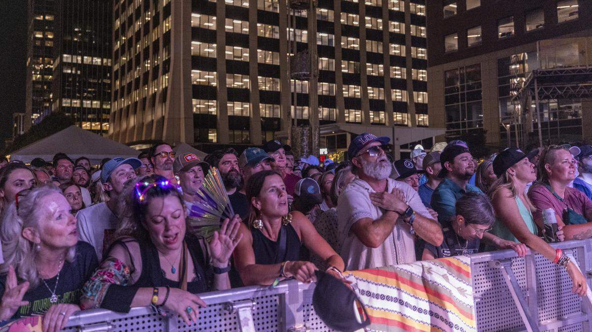My Morning Jacket performs at City Plaza during Day 2 of the 15th annual Hopscotch Music Festival in downtown Raleigh on Friday, Sept. 5, 2025.