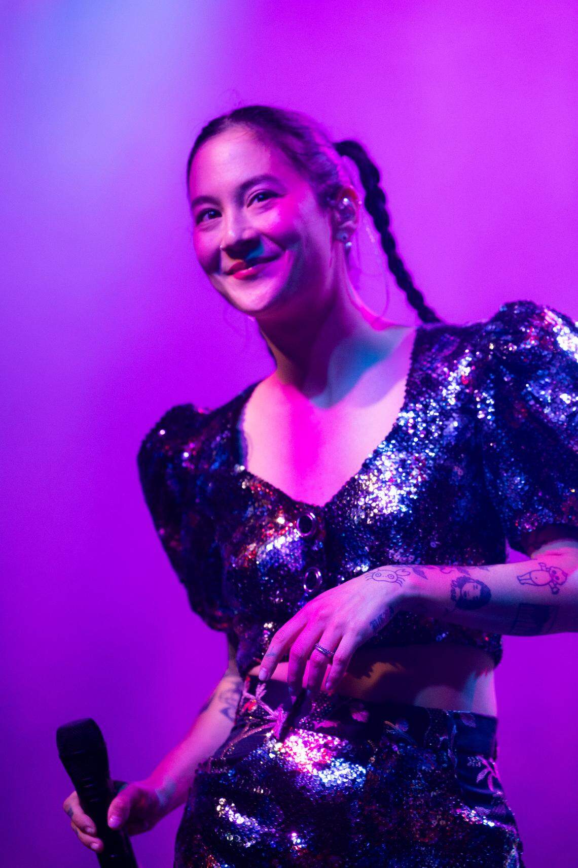 Japanese Breakfast performs on day 3 of the Hopscotch Music Festival Saturday, Sept. 9 2023 at City Plaza in Raleigh.