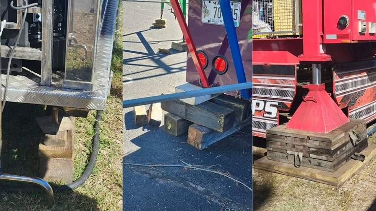 A viral TikTok shows wood blocks propping up a NC State Fair ride. That’s common