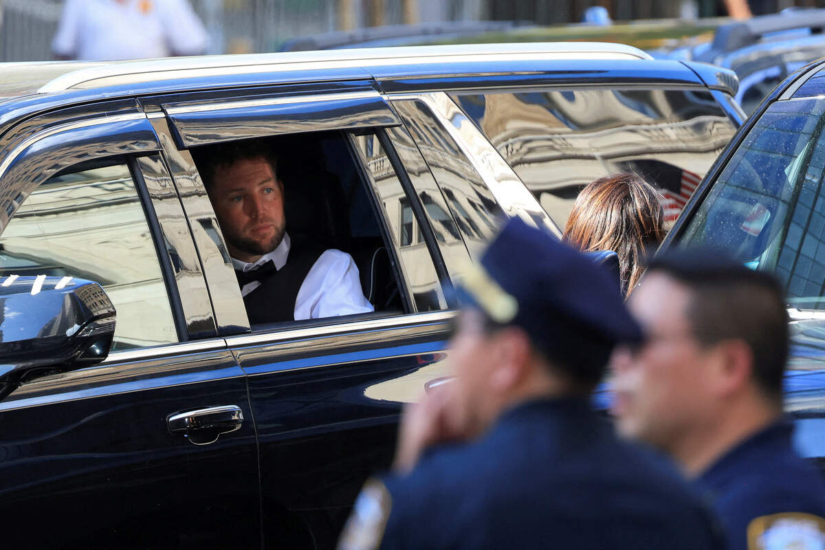 Jack Sock arrives at Madison Square Garden, the venue for the reported wedding celebrations of Taylor Swift and player Travis Kelce, in New York, U.S., July 3, 2026.
