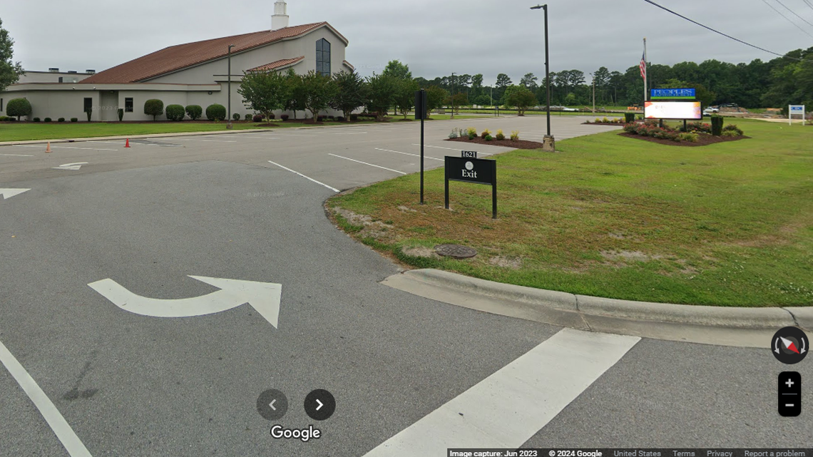 Several people reacted to a “controversial” political billboard at the People’s Baptist Church in Greenville, North Carolina.