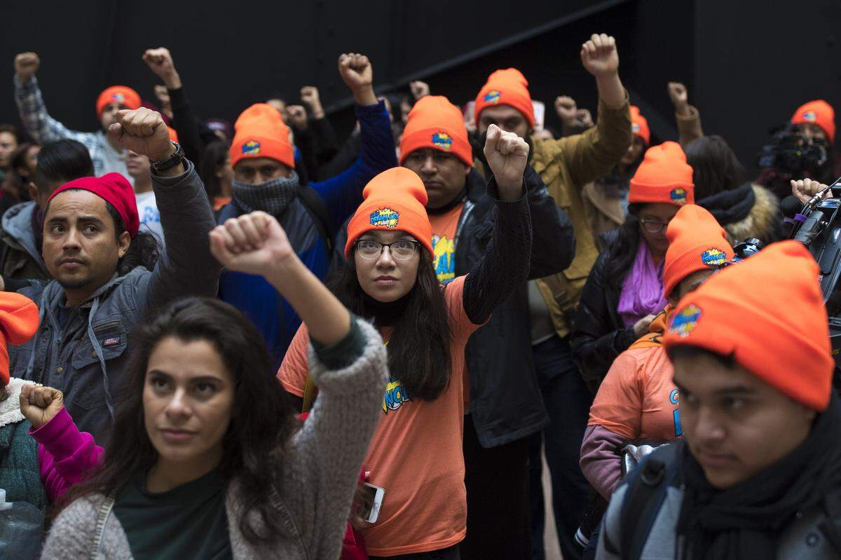 Protesters demonstrate over the fate of the Deferred Action for Childhood Arrivals program, on Capitol Hill in Washington, Jan. 16, 2018.. Many undocumented immigrants – and their citizen relatives – may not respond to the 2020 Census since the Trump administration added a question on citizenship.