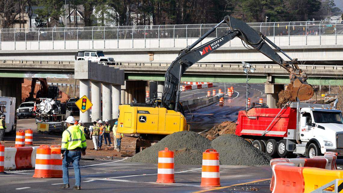 Western Blvd. could remain closed at the Beltline for days as water line is repaired