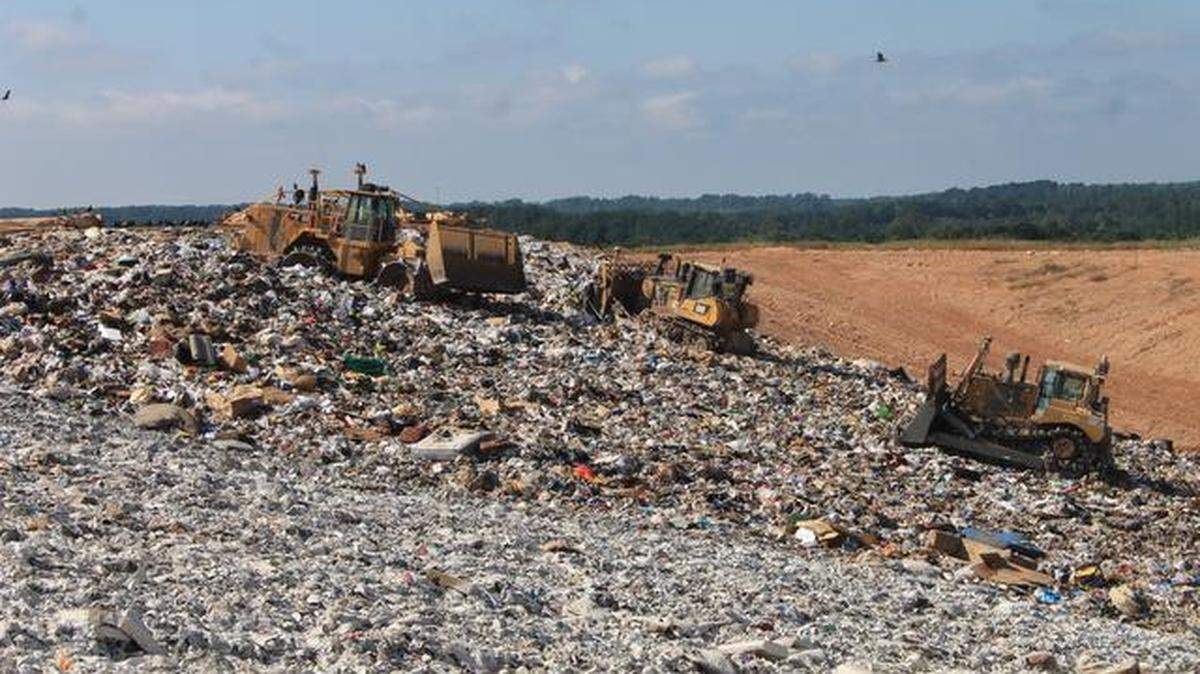 Deconstructing rather than demolishing homes would save space in landfills such as this one in southern Wake County.