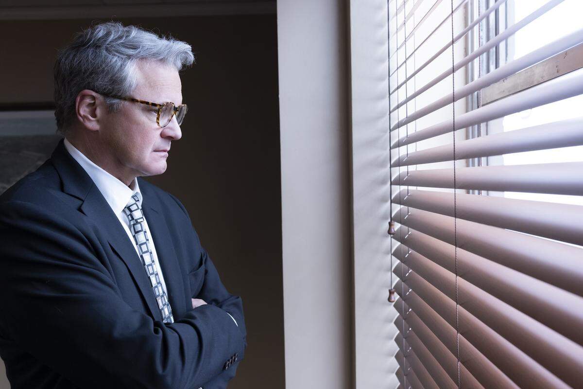 Colin Firth as Michael Peterson in the HBO Max series “The Staircase.”