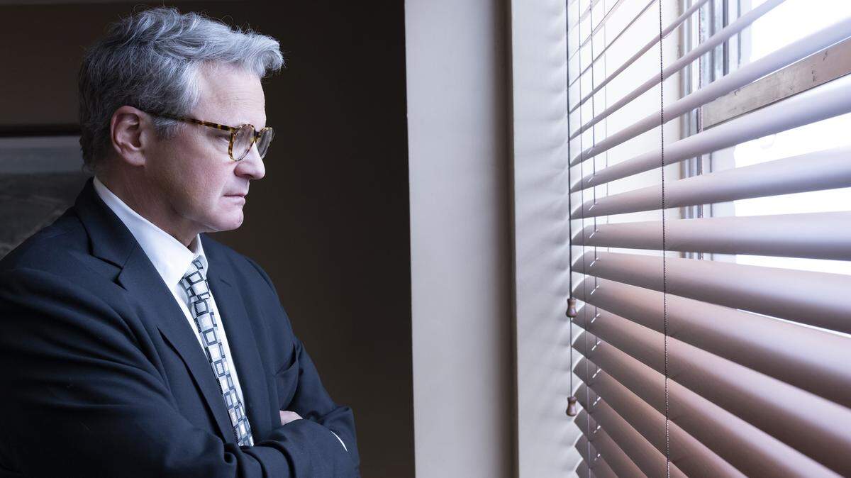Colin Firth as Michael Peterson in the HBO Max series “The Staircase.”