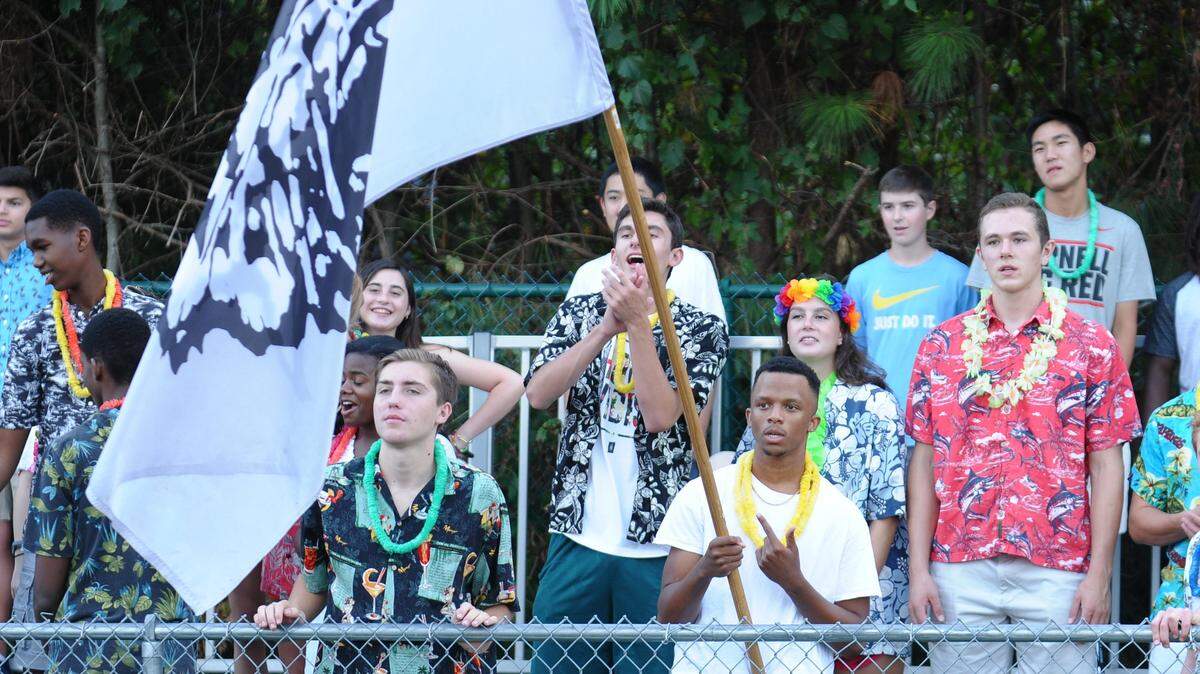 The East Chapel Hill fans react during the JV football game between the East Chapel Hill Wildcats and the Carrboro Jaguars, which was played in Carrboro on Thursday, August 24, 2017. East Chapel Hill High School ranks No. 13 in the state and No. 558 nationally, according to US News.