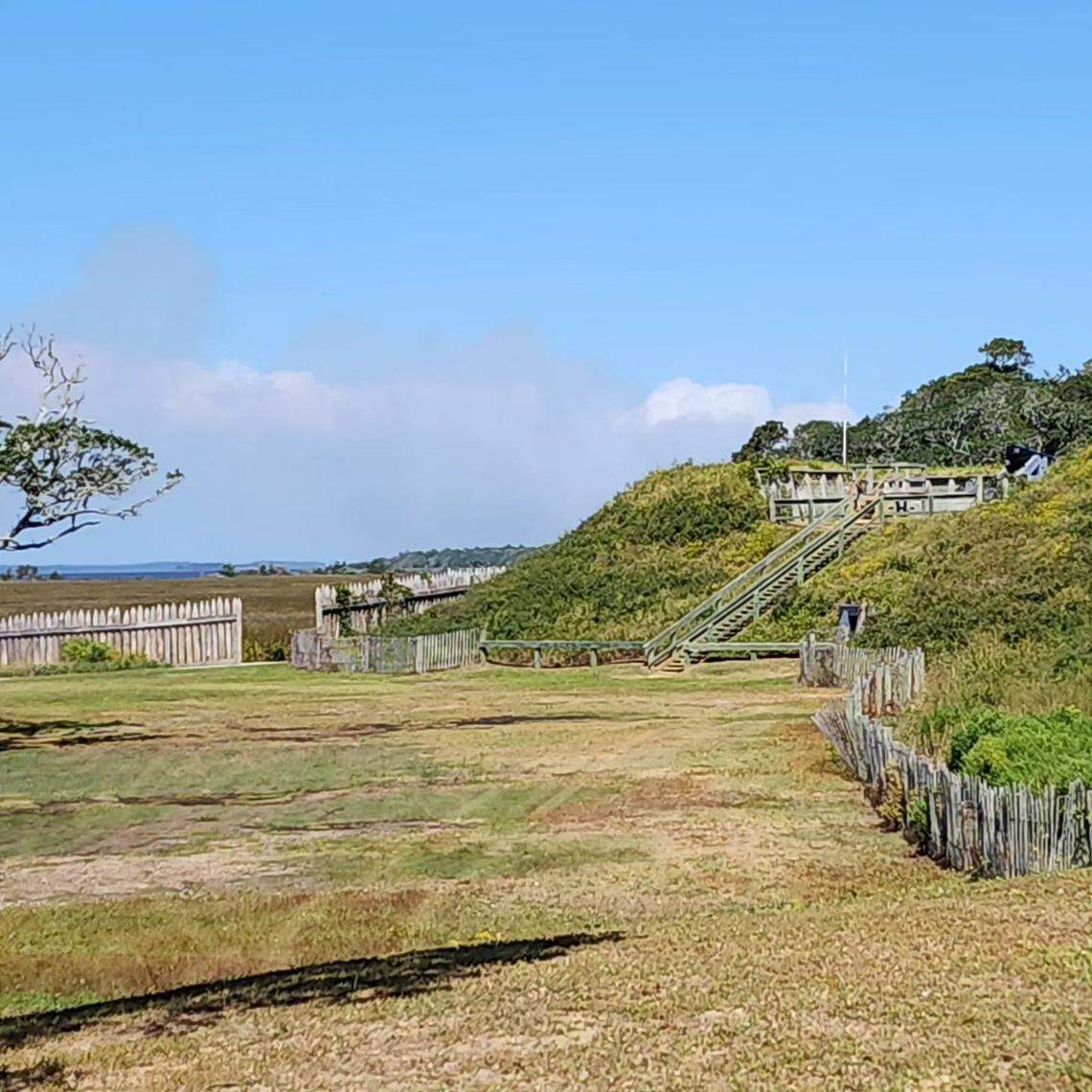 Fort Fisher was reduced to a fraction of its original size by sea erosion, a highway project and a World War II airfield, state officials say.