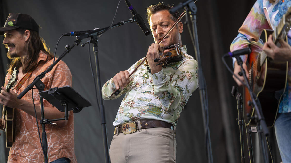 The Jason Carter Band performs in City Plaza during the Raleigh Wide Open music festival in downtown Raleigh on Friday, Oct. 3, 2025. The event features live bluegrass, folk, Americana and gospel artists.