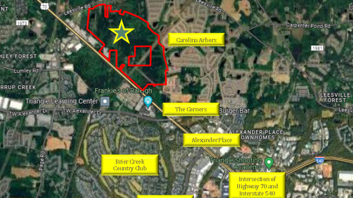 A developer is making plans for a large mixed-use project on over 300 acres just north of Brier Creek.