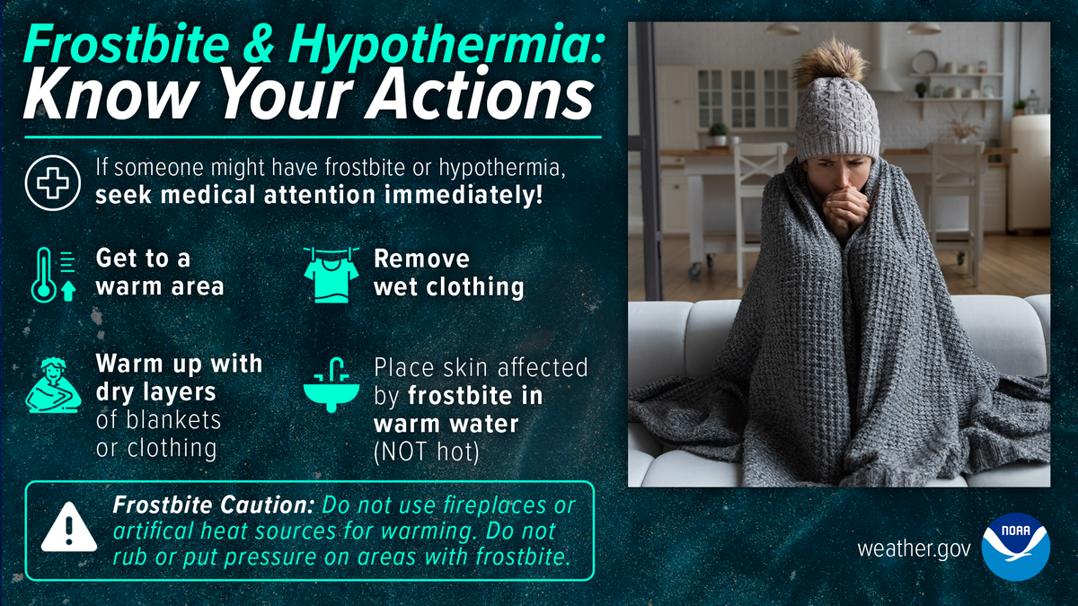 Hypothermia is when body temperature drops below 95 degrees, which can happen when a person is exposed to temperatures below 68 degrees, including inside an unheated home. Infants and the elderly are the most susceptible because their bodies have a harder time regulating temperature.