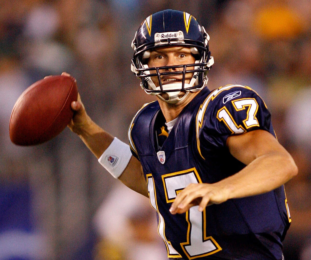 San Diego Chargers quarterback Philip Rivers delivers a pass during the first quarter of a preseason NFL football game against the Green Bay Packers on Saturday, Aug. 12, 2006, in San Diego.