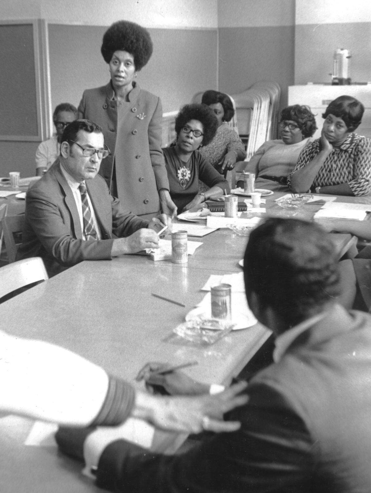 Ora Mobley Sweeting (standing) was a Civil Rights activist in Harlem, but was from eastern North Carolina originally.