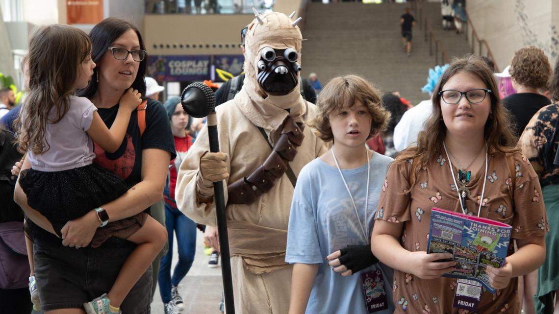 Visitors flock to the Raleigh Convention Center on Friday, July 28, 2023 for GalaxyCon, an annual 4-day event celebrating comic books, anime, cosplay, and more.